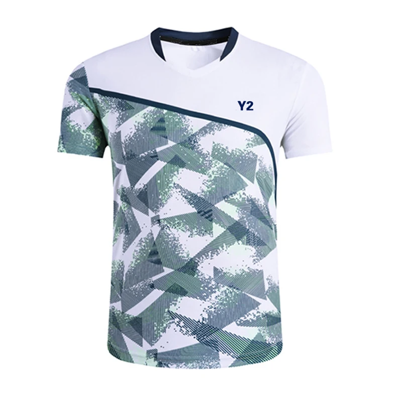 

Новинка, Женская быстросохнущая дышащая легкая спортивная одежда для настольного тенниса с коротким рукавом для мужчин, тренировочные кос...