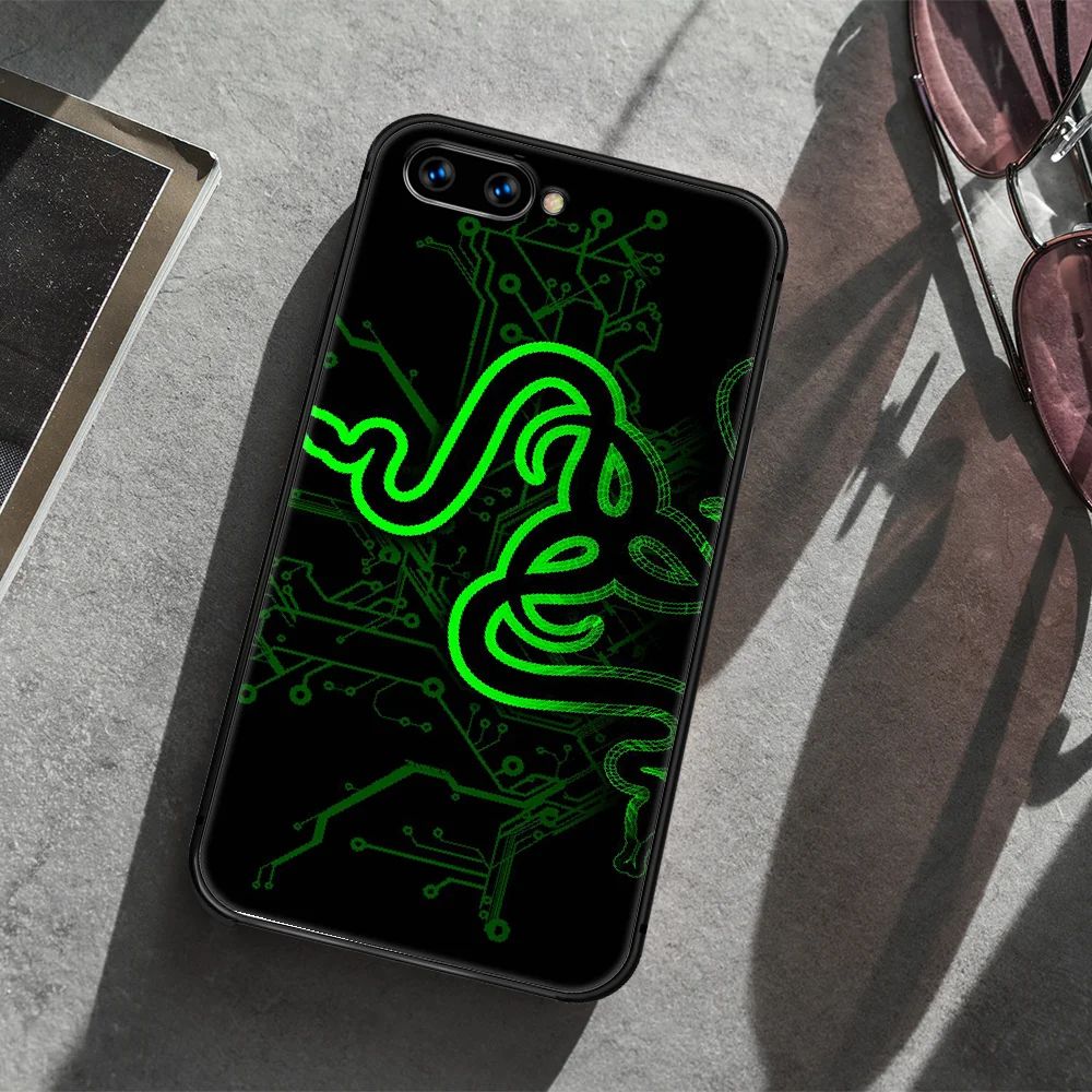 

Razer brand Phone Case Cover Hull For HUAWEI honor 7a 8 8s 8a 8x 9 9x 10 20 i Lite Pro black Waterproof Soft Hoesjes Painting