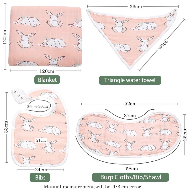 Дропшиппинг Infantil детские вещи хлопчатобумажное одеяльце и Слюнявчики (4