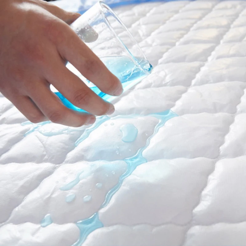 

Solid Color Mattress Cover Quilted Embossed Waterproof Mattress Protector Fitted Sheet Cover For Mattress Thick Soft Bed Cover