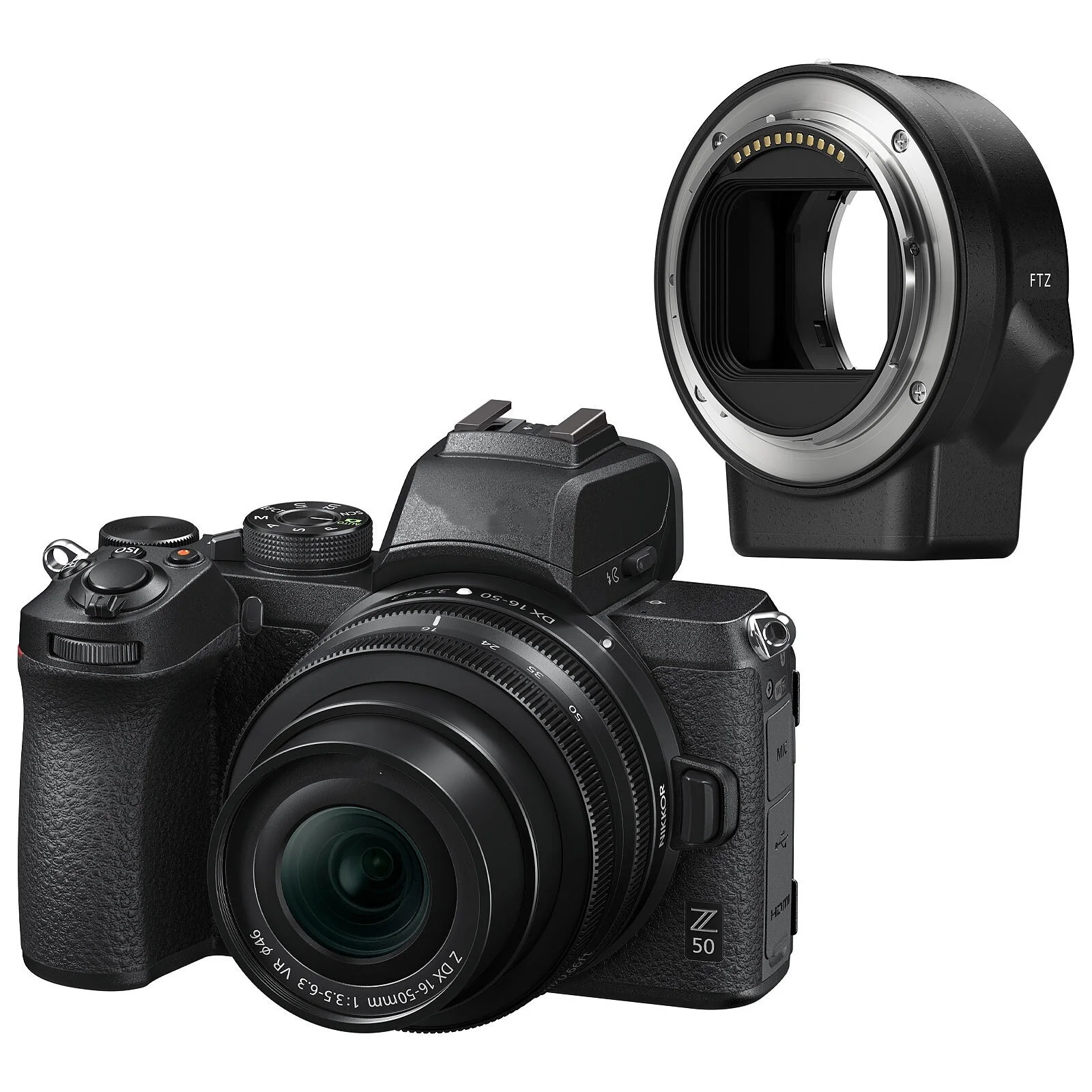 

Новая беззеркальная цифровая камера Z 50 + объектив NIKKOR Z 16-50 мм + FTZ