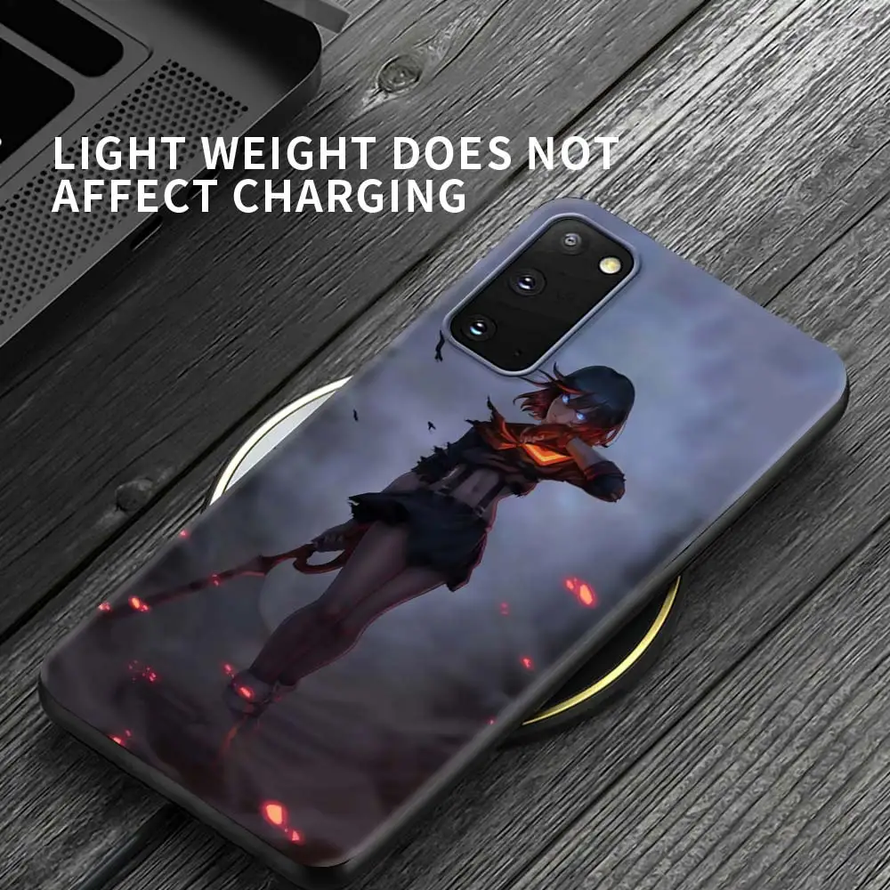 

Case For Samsung Galaxy S21 S20 FE S10 S8 S9 Plus Note 20 Ultra 9 8 10 Lite Black Shell Phone Fundas Anime Kill La Kill