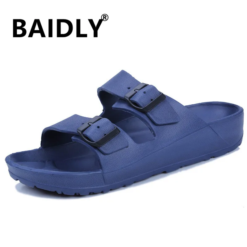 Летняя Повседневная прозрачная обувь Мужские пляжные сандалии Тапочки с