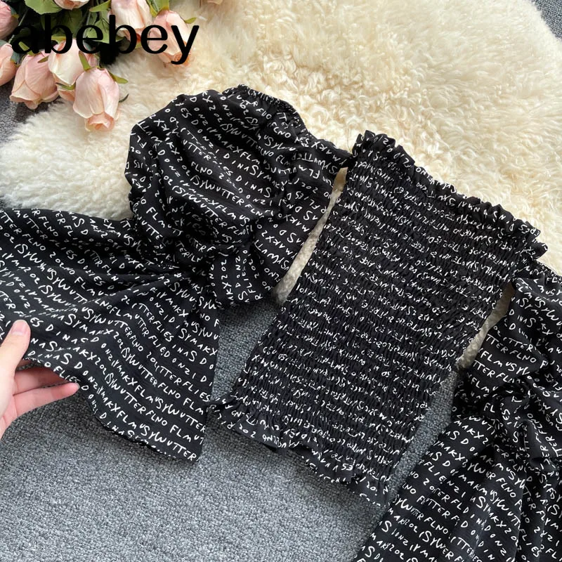 

Design Off Shoulder Strap Blouse Women Sexy Backless Slim Party Tops Summer Korean Streetwear Short Blouse