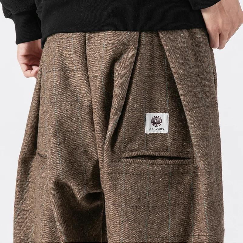 Winter Casual Harem Pants 2019 Streetwear Fashions Big Size Korean Joggers 5XL Hip Hop Plaid Trousers Harajuku Clothing Plus | Мужская