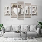 5 шт., с изображением букв, холст для живописи Love HOME Wall Art печатные изображения hd для дома Гостиная Спальня украшения рама для плаката