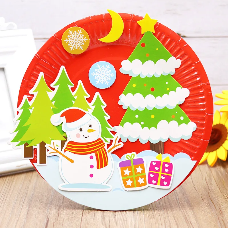 Детский сад много декоративных поделок diy игрушки головоломка бумажный лоток ремесла детские развивающие игрушки для детей Девочка/Мальчик Рождественский подарок 906