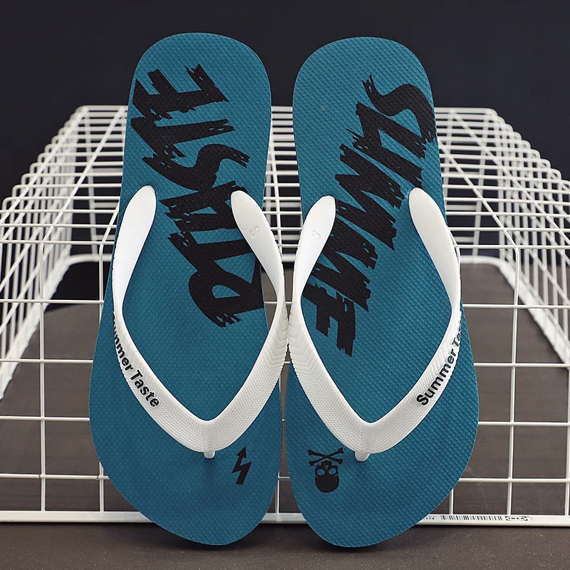 Men Summer Flip Flops Women Mixed Colors Slippers Indoor Or Outdoor Personality Flip Flops Men's Beach Shoes Flat Slippers