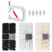 qiao manual punching diy pearl setting machine rhinestones beads rivet fixing machine skirts hand press tools for clothes crafts