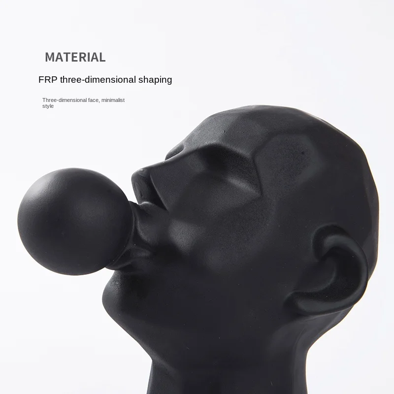 

Modern Minimalist Black and White Boy Character Decoration Creative Artistic Home Decorations