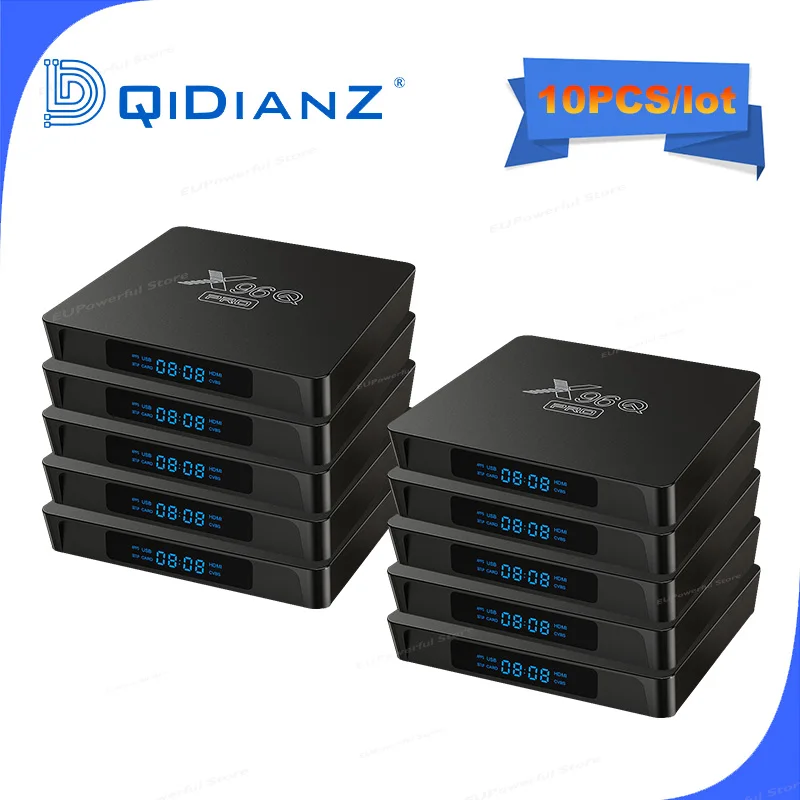 10 шт. X96Q PRO android smart tv box allwinner h313 четырехъядерный 2G 16gb 4k 3d X96 Q телеприставка