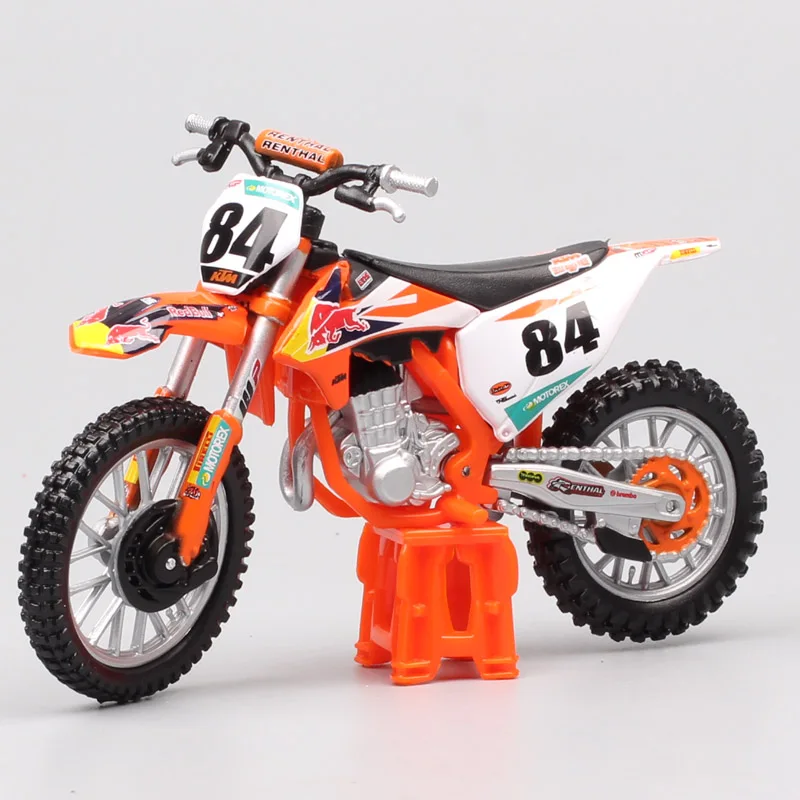 Kids 1/18 Scale 2018 Bburago 450 SX-F SXF Factory Racing No#84 Jeffrey Herlings MXGP Motocross Bike Diecast Motorcycle Toy Model