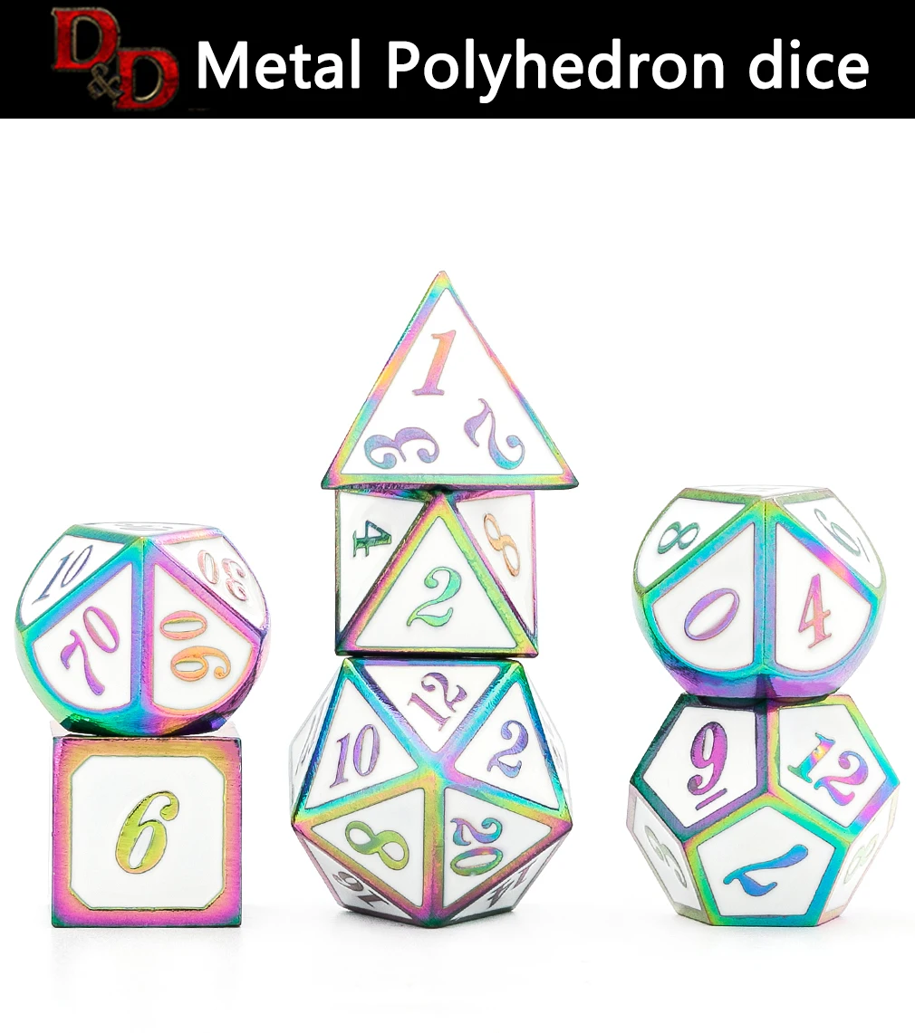 Chengshuo игральные кости DND Металл РГП набор многогранных подземелья и дракон черный настольные игры цинковый сплав цифровые кости шаблон d12 d20