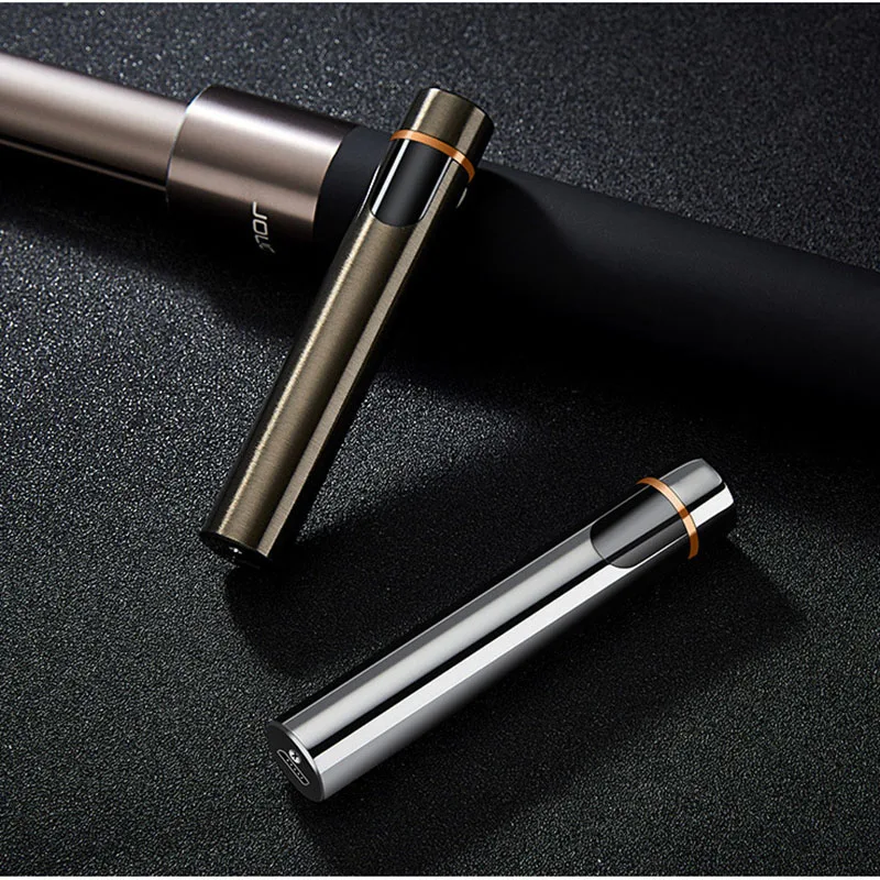 

USB Lighter Mini round LCD Induction Creative Lighte PortableRechargeable Electronic Metal Cigarette Lighter