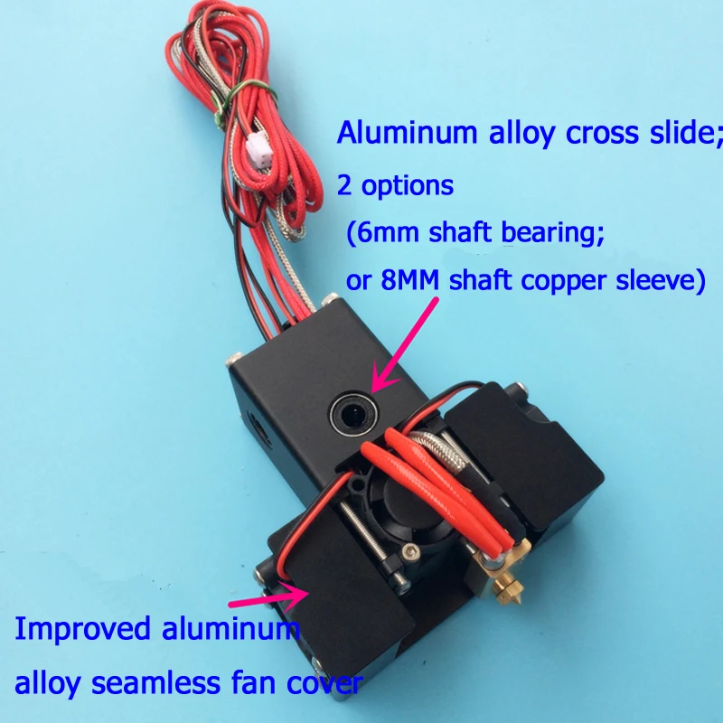 

3D Printer Um2+ Print Head for Ultimaker2+ Hotend Upgraded Extruder Full Metal with 6mm Diameter Axial Bearing CNC Technology