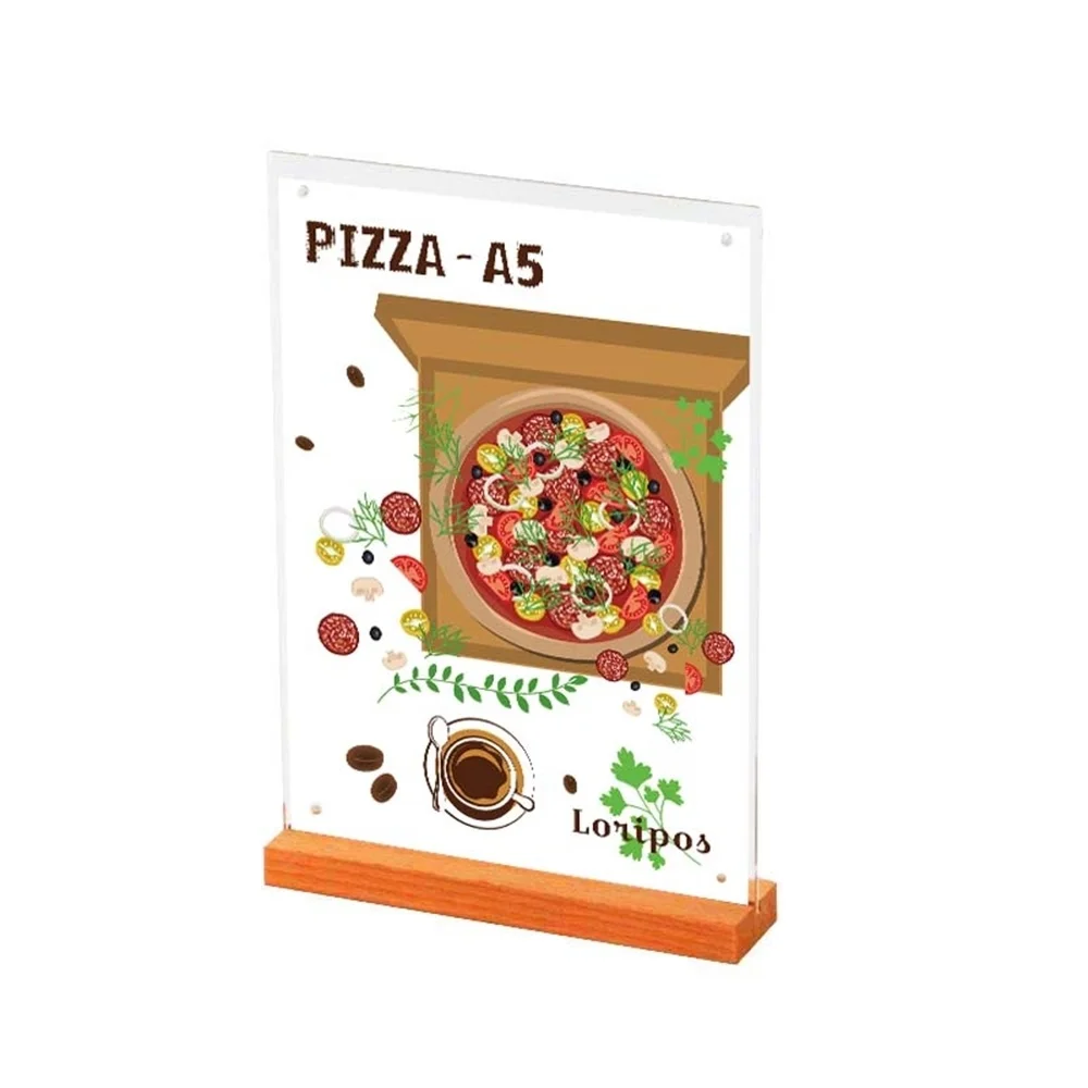 A5 деревянная подставка для баннеров таблиц вывесок меню рекламная рамка