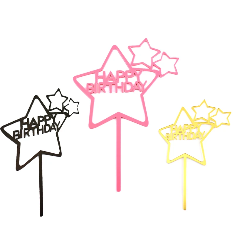 1 шт. Новый Топпер для торта звезды милое сердце любовь акриловый торт на день