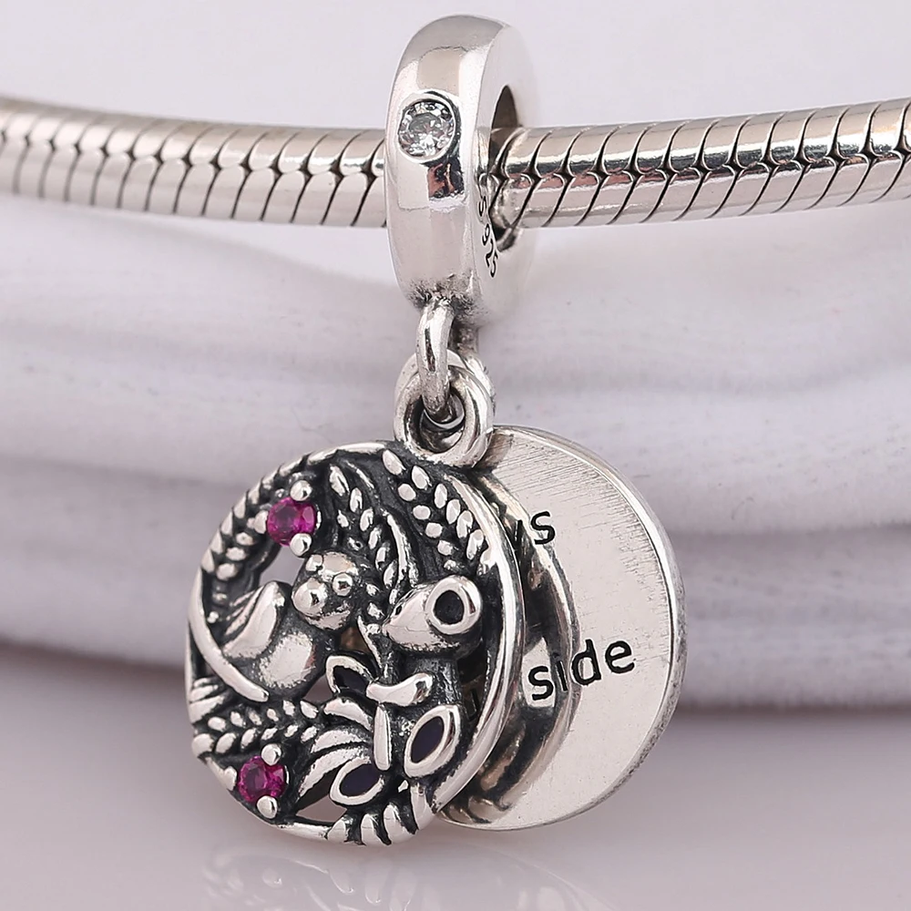 

Always By Your Side Dangle Charms 100% 925 Sterling Silver Always By Your Side Charm Fit Original Bracelet Diy Jewelry 2018