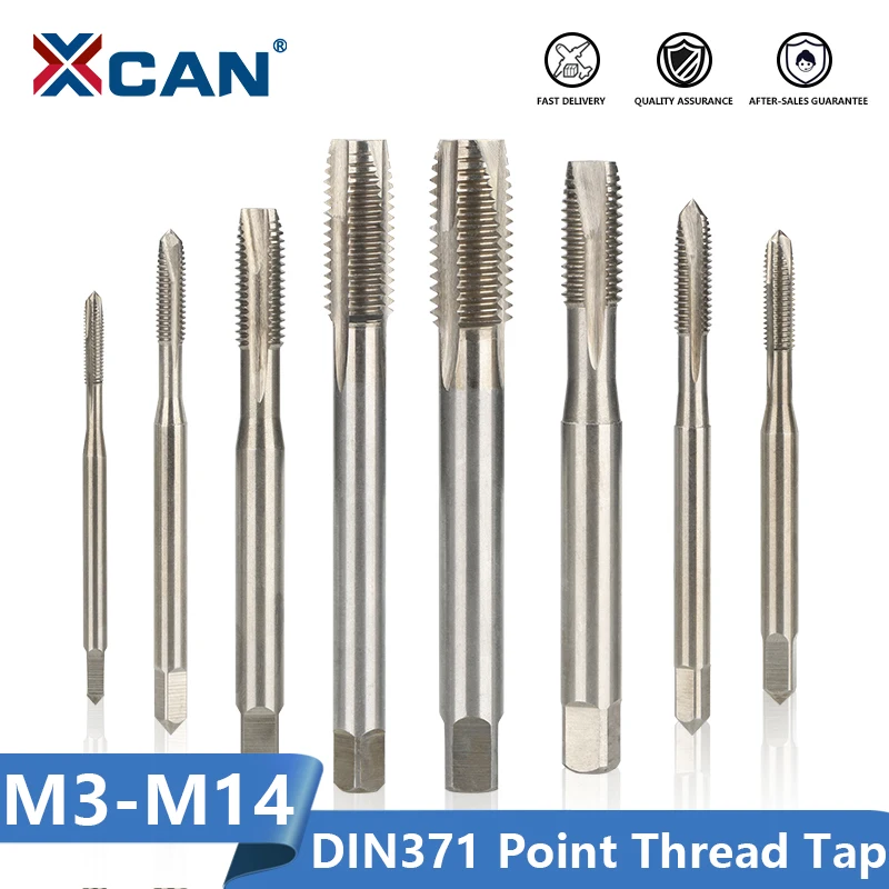 

XCAN DIN371 Screw Thread Metric Plug Tap Screw Tap For Hss Machine Screw Thread Tap Drill M3 M4 M5 M6 M8 M10 M12 M14