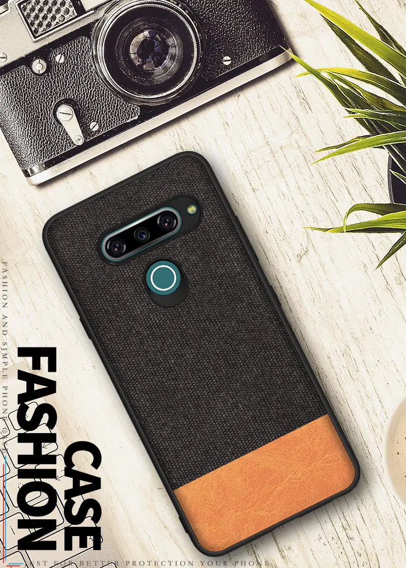 Aveuri роскошный тканевый чехол для телефона LG G8S G8 ThinQ Stylo 5 Coque Бизнес ПУ; кожа; силикон задняя крышка для LG V40 K40 чехол