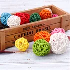 5 шт. (5 см) Красочные ротанговая Пальма клубок искусственный бальное платье с цветочным рисунком на Новый год и Рождество вечерние украшения подарки для детей Наборы для творчества