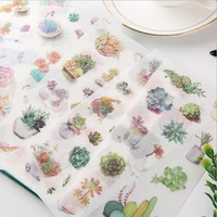 6pcspack stickers kawaii stickers japanese watercolor painted decoration girls stickers scrapbooking