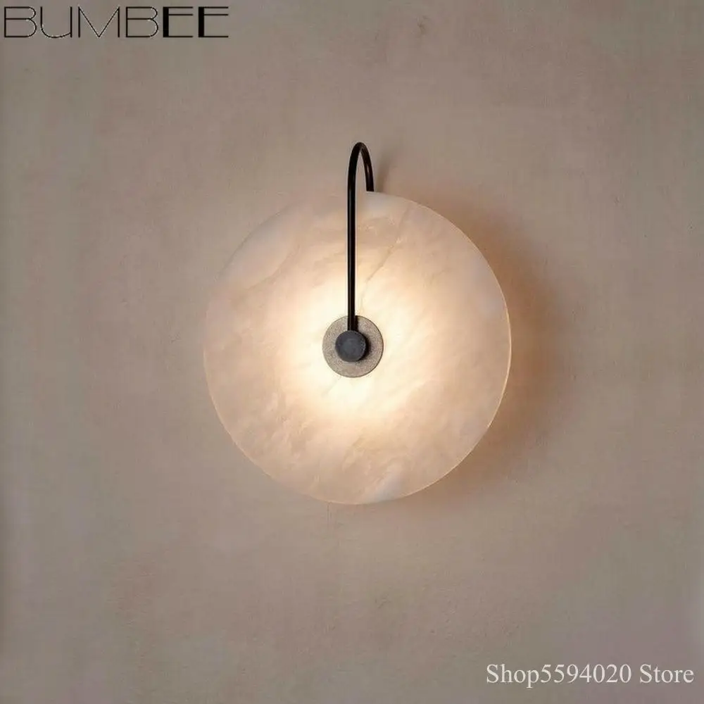Скандинавская мраморная настенная лампа для гостиной современный простой