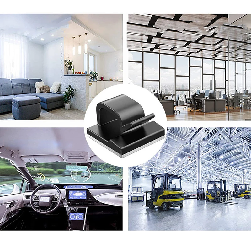 

10/20 Pcs Wire Cord Clips Adhesive Cable Clips Cable Holder Wire Management Square