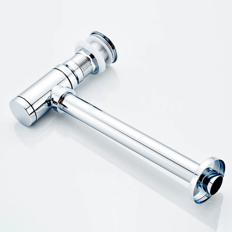 Bathroom Basin Bottle Trap Up Drain Stopper with Overflow Sink Kit Siphon Waste P-TRAP Chrome |
