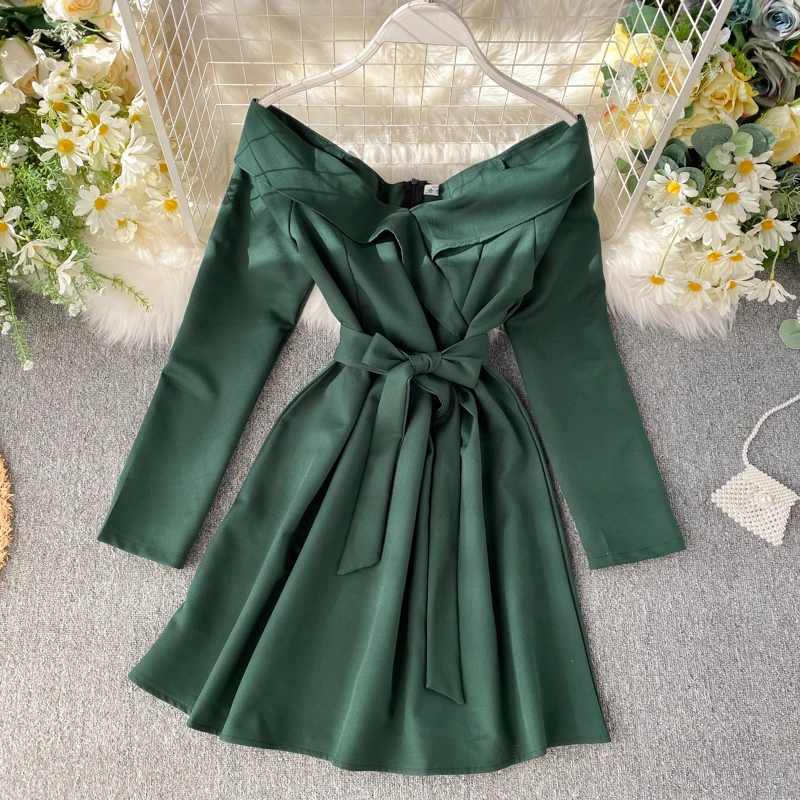 2019 Новая модная женская одежда осеннее платье с длинным рукавом женское | Женская