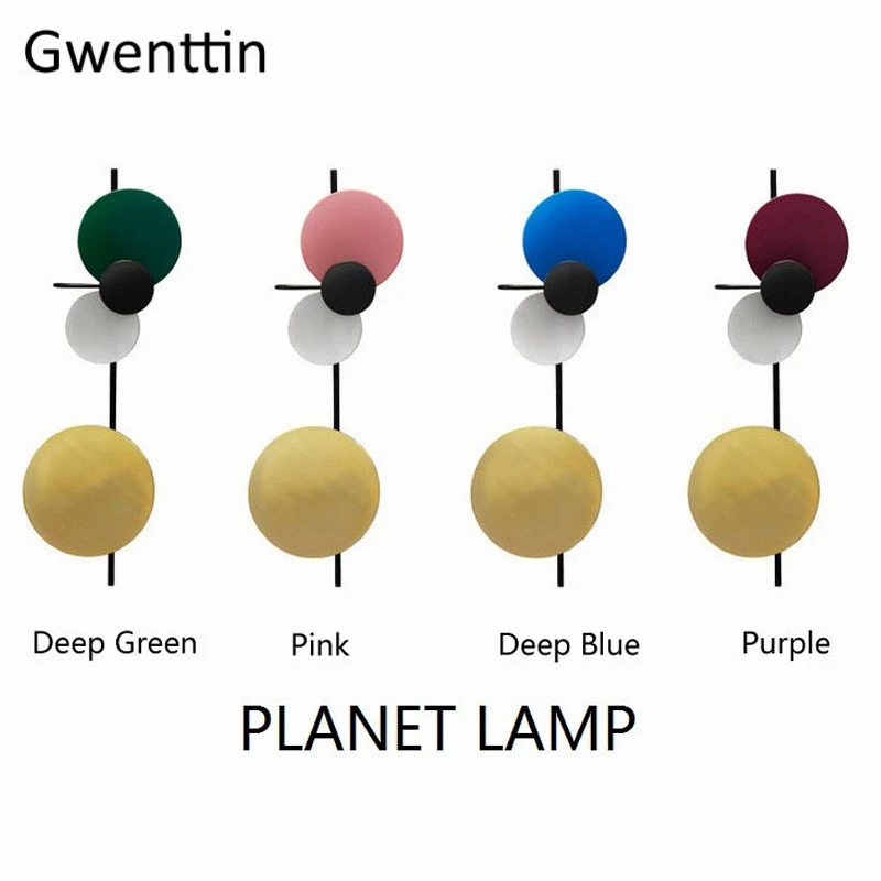 Настенный светильник с изображением планеты в Дании современное круглое