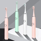 Новая Ультразвуковая электрическая зубная щетка для взрослых и детей зубная щетка с интеллектуальной зарядкой отбеливающая Водонепроницаемая зубная щетка