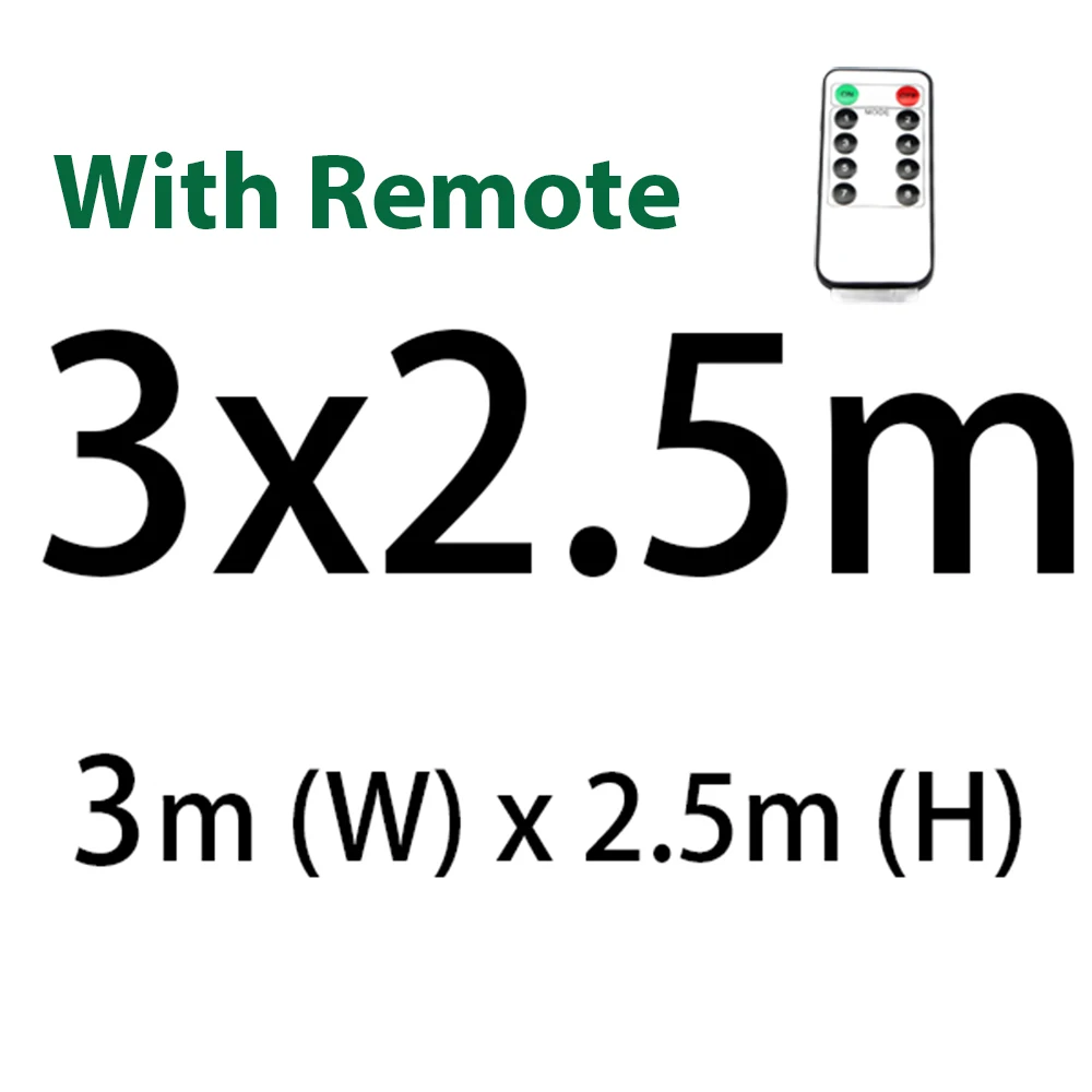 

3x2 / 4x2 телеуправление ледяной завесой фей лампа рождественская лампа led гирлянда тусовка Садовая улица свадебные украшения