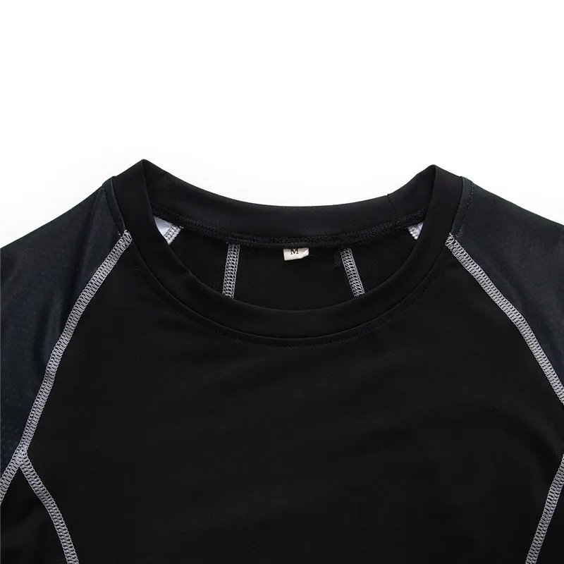 Мужская спортивная компрессионная рубашка с длинным рукавом базовая одежда для