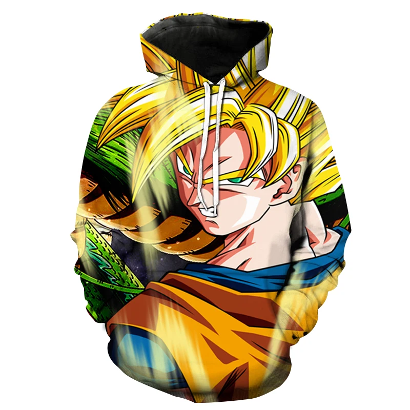 

Men's Casual Hoodie 2021 Top Japanese Cartoon Goku Long Sleeve Hoodie 3D Digital Printing Summer Long Sleeve Hoodie XXS-6XL
