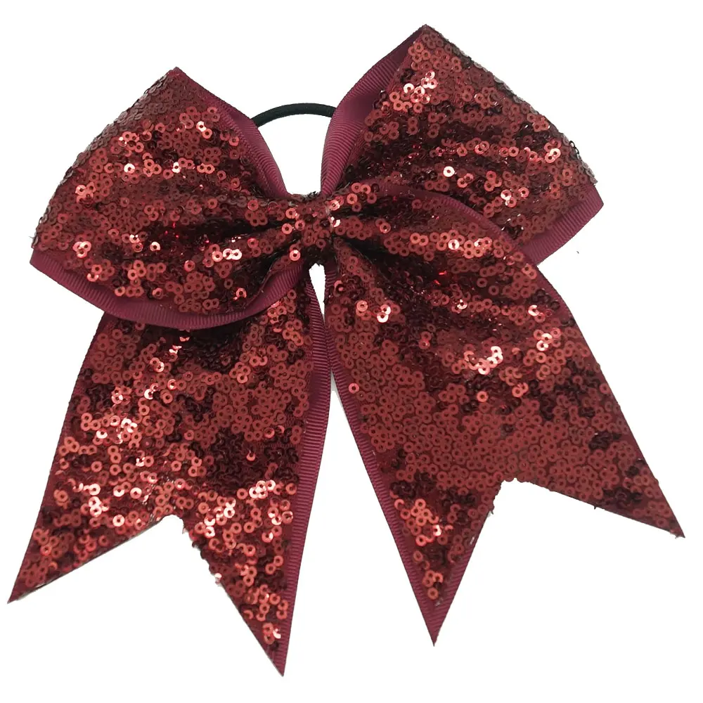 CN 8 &quotМодные ручной работы с блестками и украшениями в Cheer луки для девочек