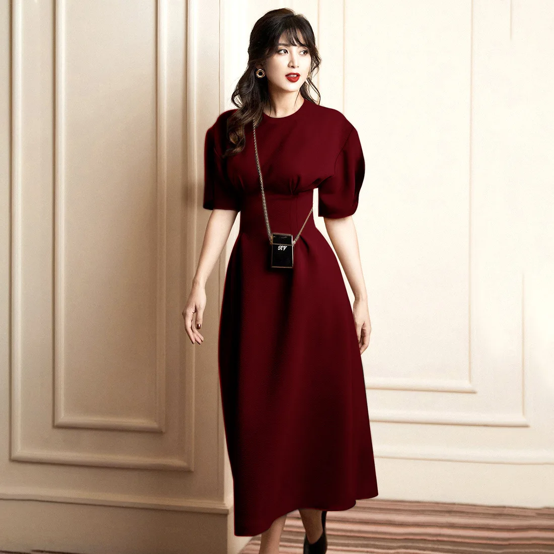 2019 ретро праздничное платье во французском стиле женское винтажное средней