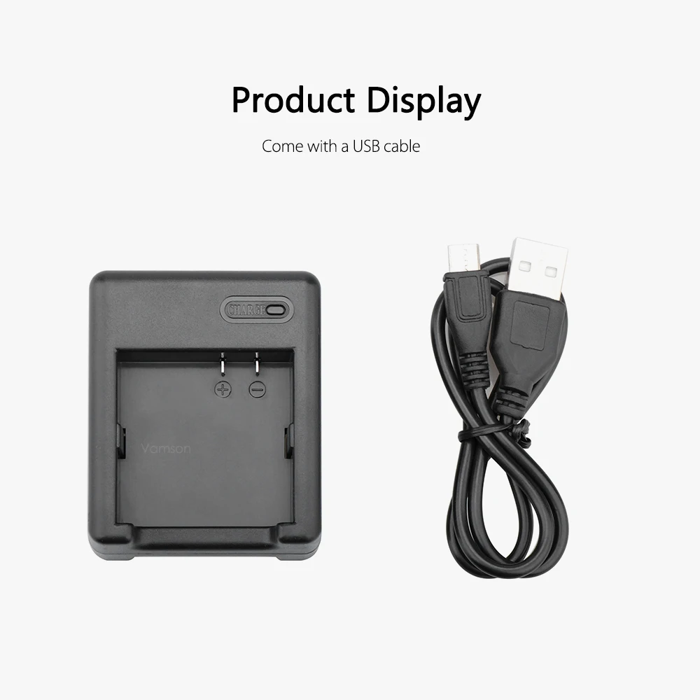 Vamson для Xiaomi для Yi 4 K аксессуары двойное зарядное устройство+ usb-кабель для yi 2 для Xiaoyi 4 K аксессуары для камеры VP908