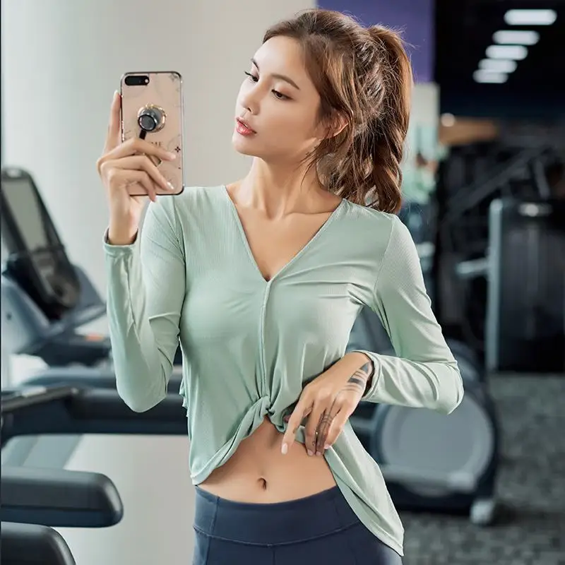 Women Yoga Shirts Sexy Sports Top Style Fitness Crop Solid Running Shirt Sport Gym Clothes Tank Tops Sportswear Green Black | Спорт и