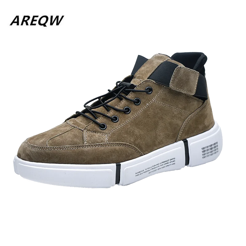 Мужская модная осенне зимняя оснастка на шнуровке мужские повседневные кожаные