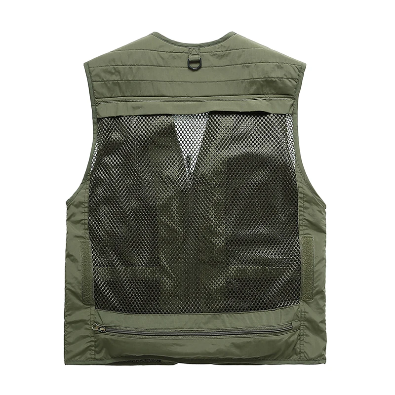 

Plus Size Vest Men Multi Pockets Multi-function Military Cargo Work Vests Outdoor Fishing Oversized Sleeveless Jackets Waistcoat