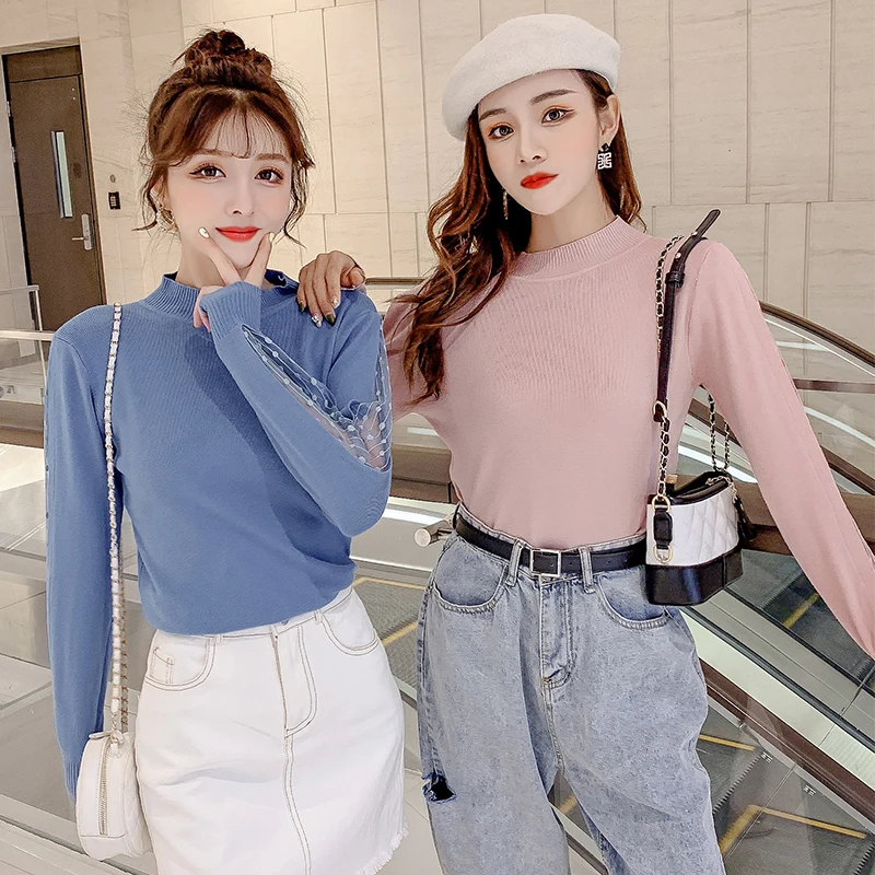 

pull femme nouveaute 2019 pollover sweater women mode femme automne hiver solid women sweater ropa mujer invierno 7605 50