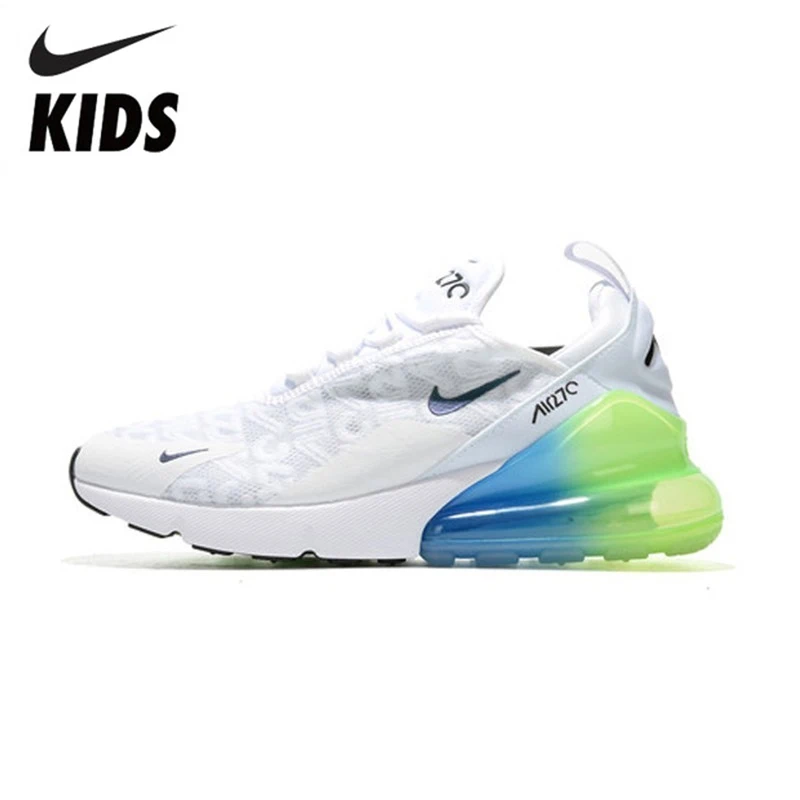 Nike Air Max 270(gs) дети будут Официальные Детские кроссовки для бега на открытом воздухе удобные спортивные кроссовки# AQ9164