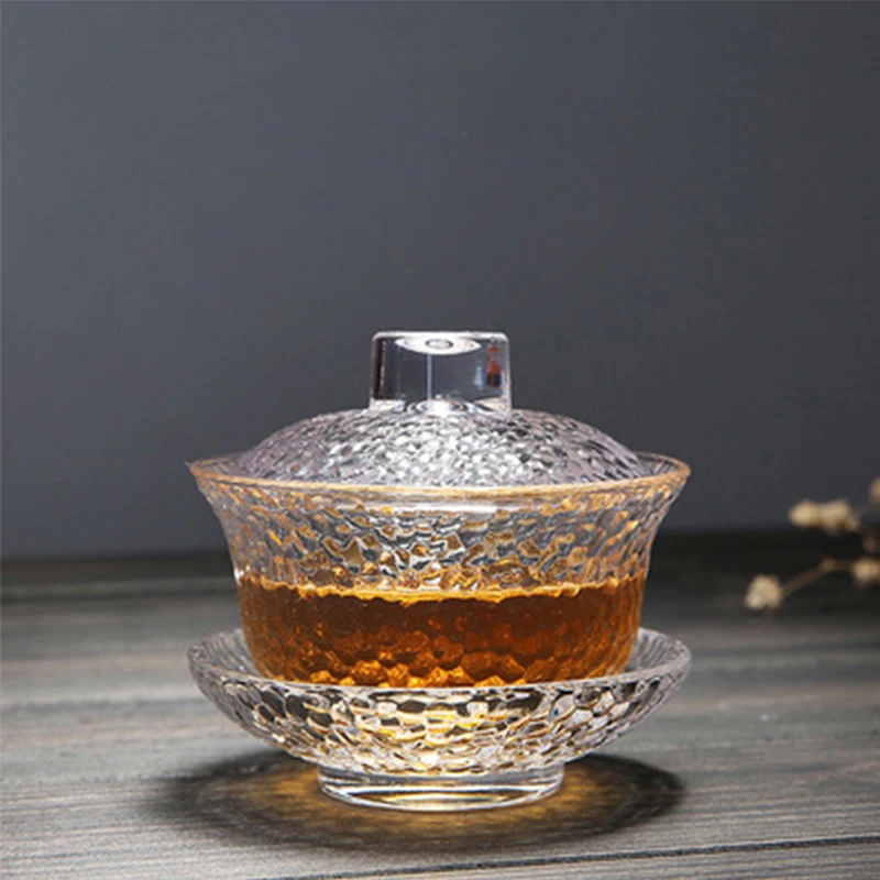 

Стеклянная термостойкая чайная чаша с узором «Молот»