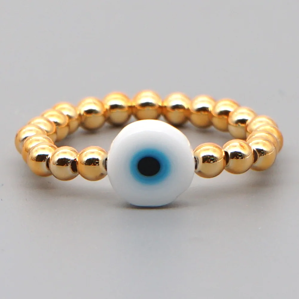 Go2Boho кольца для женщин сглаза эластичное кольцо на палец золотого цвета Anillos