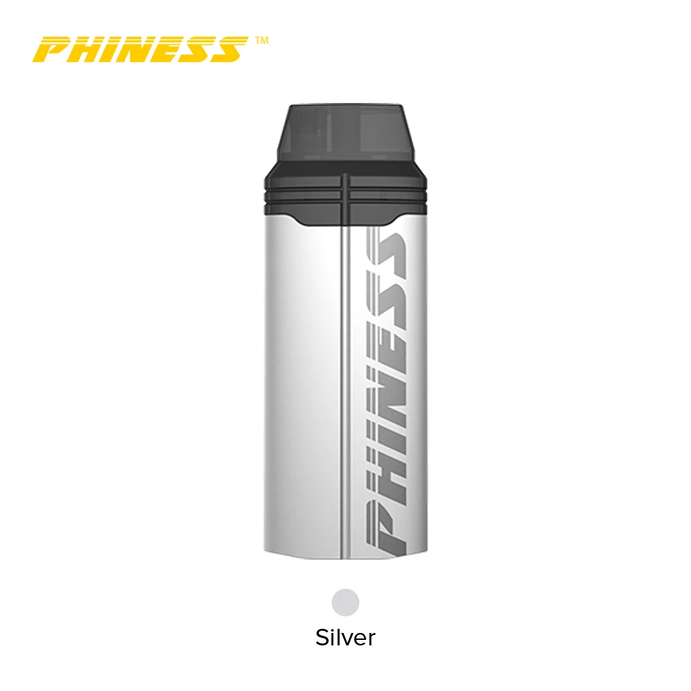 Silver Комплект Phiness Shaka с аккумулятором емкостью 950 мА · ч, мод, электронная сигарета 1,5 мл, картридж Pod VS Uwell Caliburn - Цвет: Silver