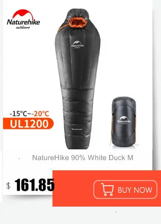 Naturehike на открытом воздухе утка вниз теплый спальный мешок Сверхлегкий типа «кокон» Зимний Открытый Пешие прогулки сохраняет тепло водонепроницаемый спальный мешок