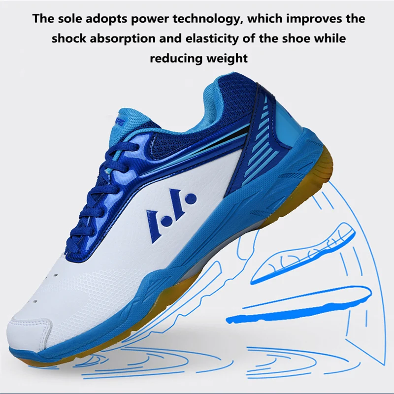 JIEMIAO Couple Lightweight Tennis Badminton Shoes for Men Professional Tennis Training Shoes Men Breathable Volleyball Sneakers