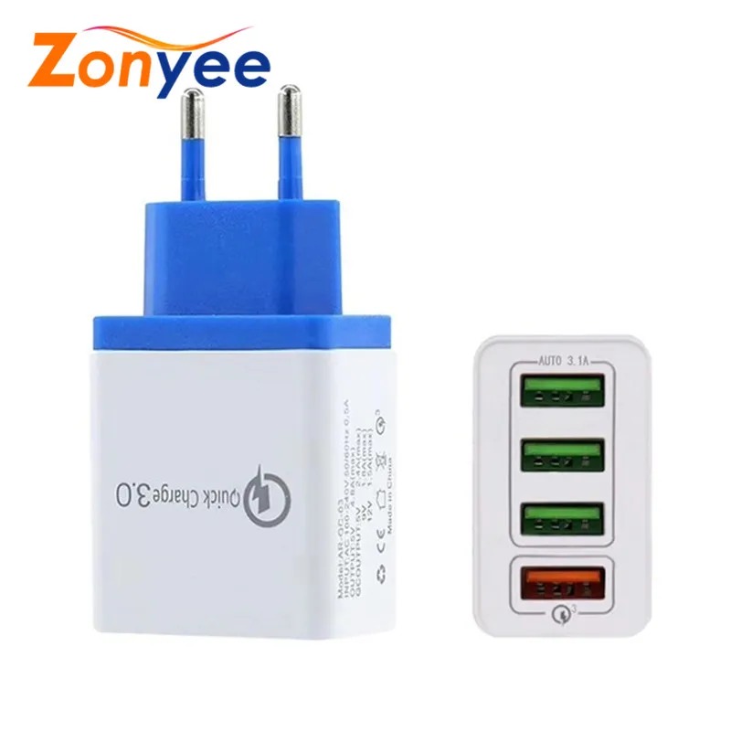 4 Порты и разъёмы USB Wall Зарядное устройство для нас штепсельная вилка