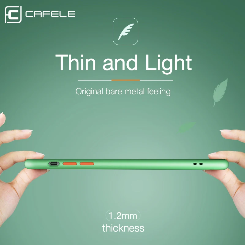 Cafele Phone Case For iPhone 11 Pro Thin Cover Protector pro Max Anti-Fingerprint Waterproof Soft + PC |